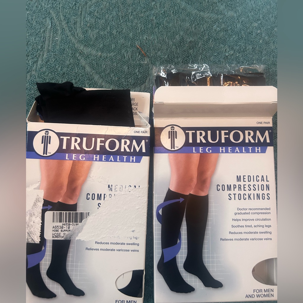 2 Pair Medical Compression Stockings 2030 Mmhg L Nwt